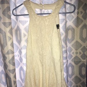 White/cream halter dress